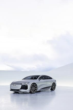 2021 Audi A6 E-Tron Concept phone wallpaper thumbnail.