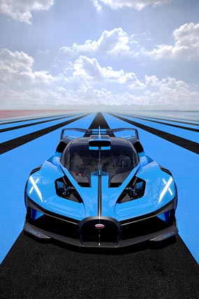2020 Bugatti Bolide Concept phone wallpaper thumbnail.