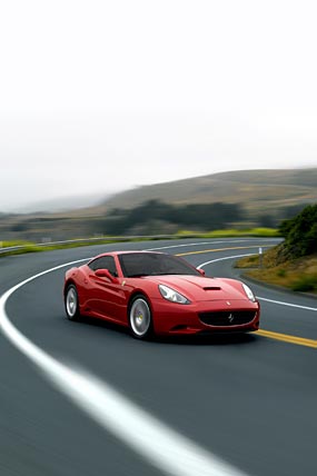 2009 Ferrari California phone wallpaper thumbnail.