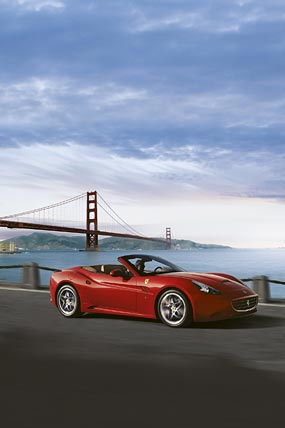 2009 Ferrari California phone wallpaper thumbnail.