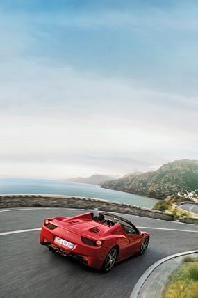 2013 Ferrari 458 Spider phone wallpaper thumbnail.