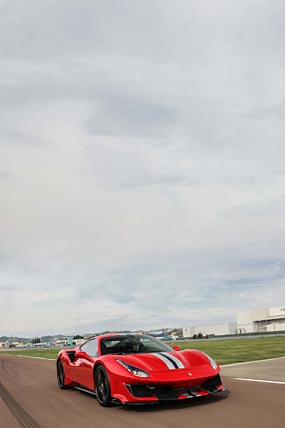 2019 Ferrari 488 Pista phone wallpaper thumbnail.