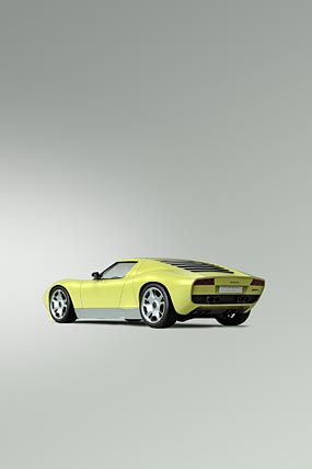 2006 Lamborghini Miura Concept phone wallpaper thumbnail.