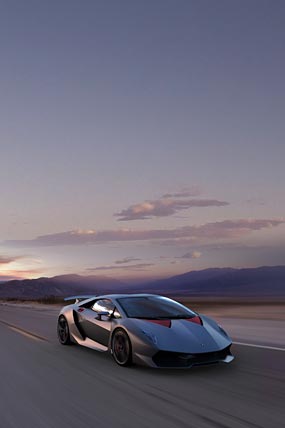2010 Lamborghini Sesto Elemento Concept phone wallpaper thumbnail.