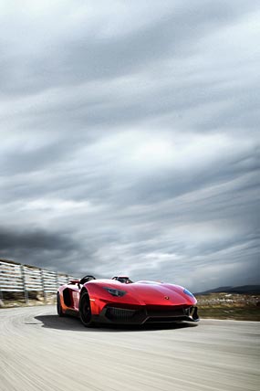 2012 Lamborghini Aventador J Concept phone wallpaper thumbnail.