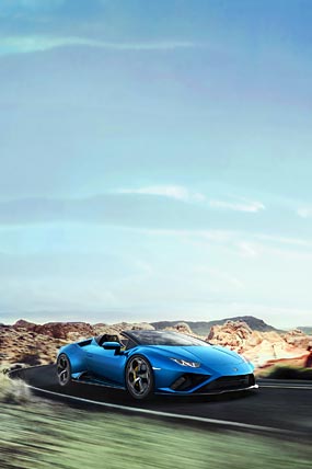 2021 Lamborghini Huracan Evo RWD Spyder phone wallpaper thumbnail.
