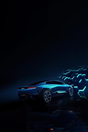 2023 Lamborghini Lanzador Concept phone wallpaper thumbnail.