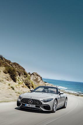 2022 Mercedes-AMG SL55 phone wallpaper thumbnail.