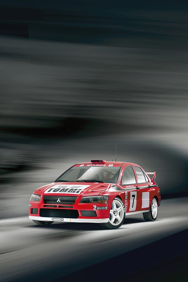 2001 Mitsubishi Evolution VII WRC phone wallpaper thumbnail.