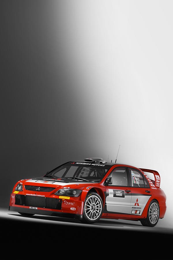 2005 Mitsubishi Lancer WRC05 phone wallpaper thumbnail.