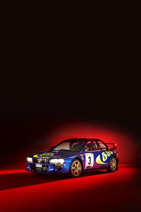 1997 Subaru Impreza WRC phone wallpaper thumbnail.