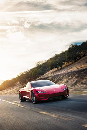 2020 Tesla Roadster Prototype phone wallpaper thumbnail.