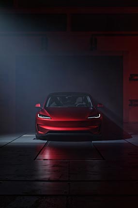 2025 Tesla Model 3 Performance phone wallpaper thumbnail.