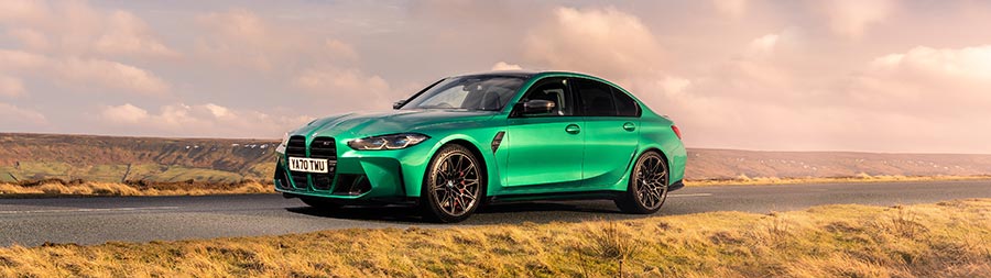 2021 BMW M3 Competition super ultrawide wallpaper thumbnail.