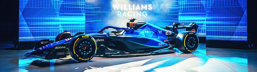 2023 Williams FW45 super ultrawide wallpaper thumbnail.