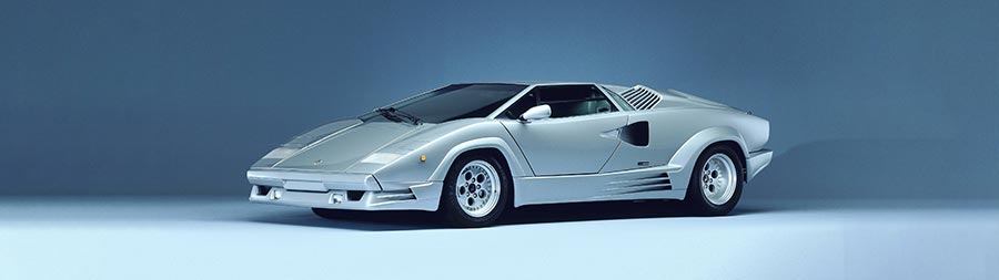 1989 Lamborghini Countach 25th Anniverary super ultrawide wallpaper thumbnail.
