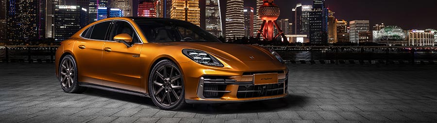 2024 Porsche Panamera Turbo E-Hybrid super ultrawide wallpaper thumbnail.
