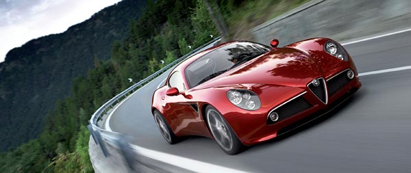 2009 Alfa Romeo 8C Competizione wide wallpaper thumbnail.