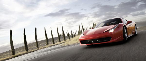 2010 Ferrari 458 Italia wide wallpaper thumbnail.