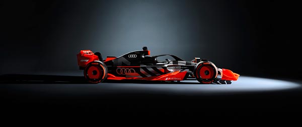 2022 Audi F1 Show Car wide wallpaper thumbnail.