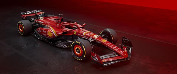 2024 Ferrari SF-24 super ultrawide wallpaper thumbnail.