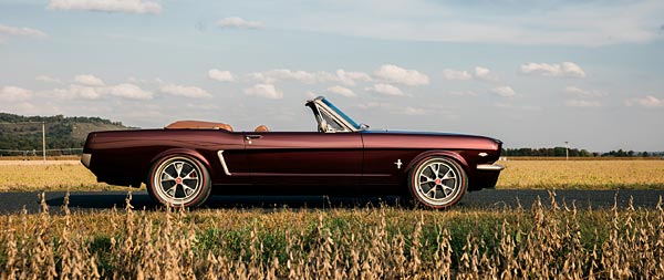1965 Ringbrothers Ford Mustang Convertible Uncaged super ultrawide wallpaper thumbnail.