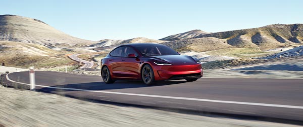 2025 Tesla Model 3 Performance super ultrawide wallpaper thumbnail.
