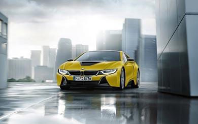 2018 BMW i8 Protonic Frozen Yellow wallpaper thumbnail.