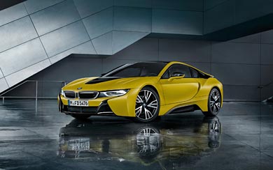 2018 BMW i8 Protonic Frozen Yellow wallpaper thumbnail.