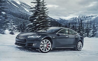 2015 Tesla Model S P85D wallpaper thumbnail.