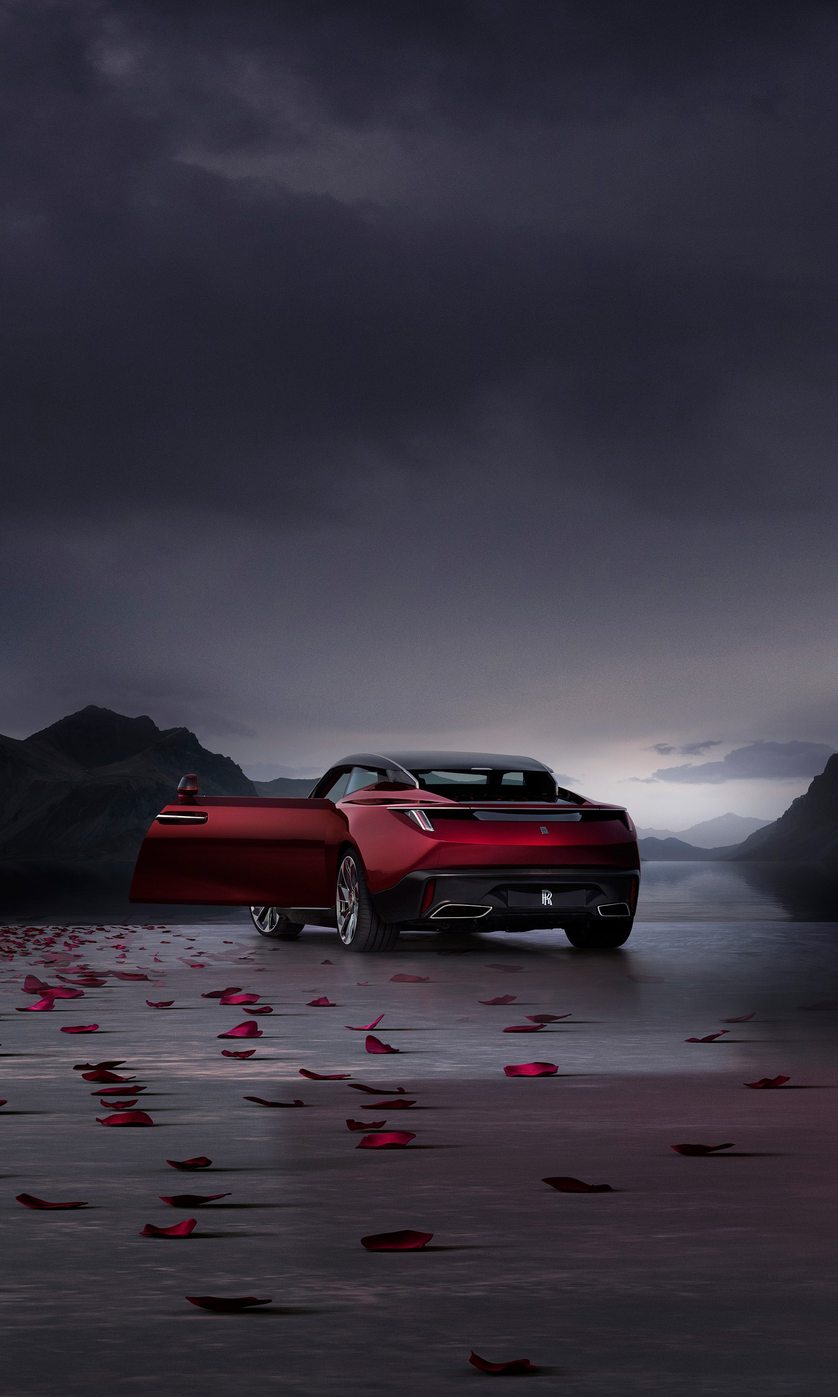 2024 Rolls-Royce Droptail La Rose Noire Wallpaper.