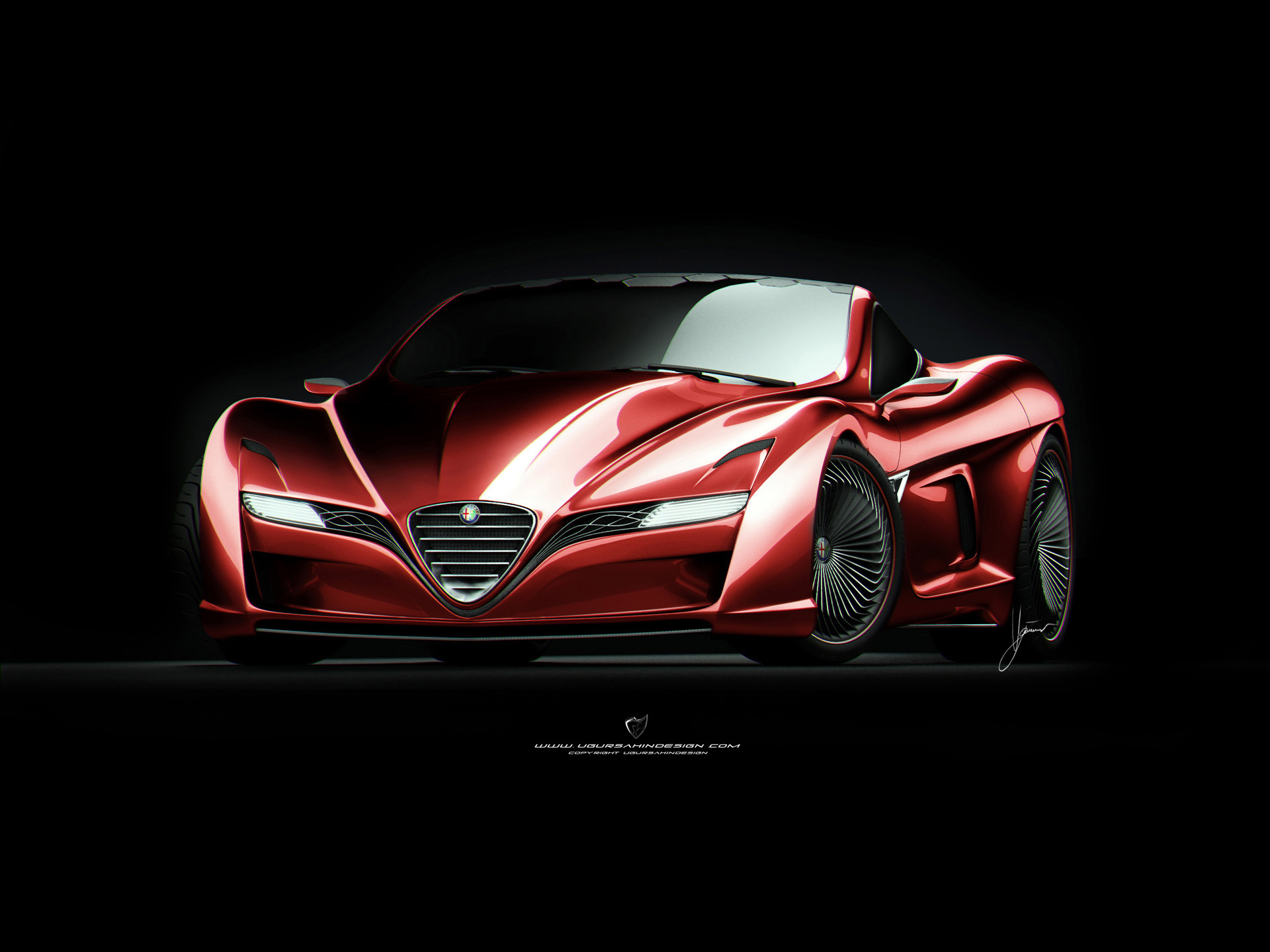  2012 Ugur Sahin Design Alfa Romeo 12C GTS Wallpaper.