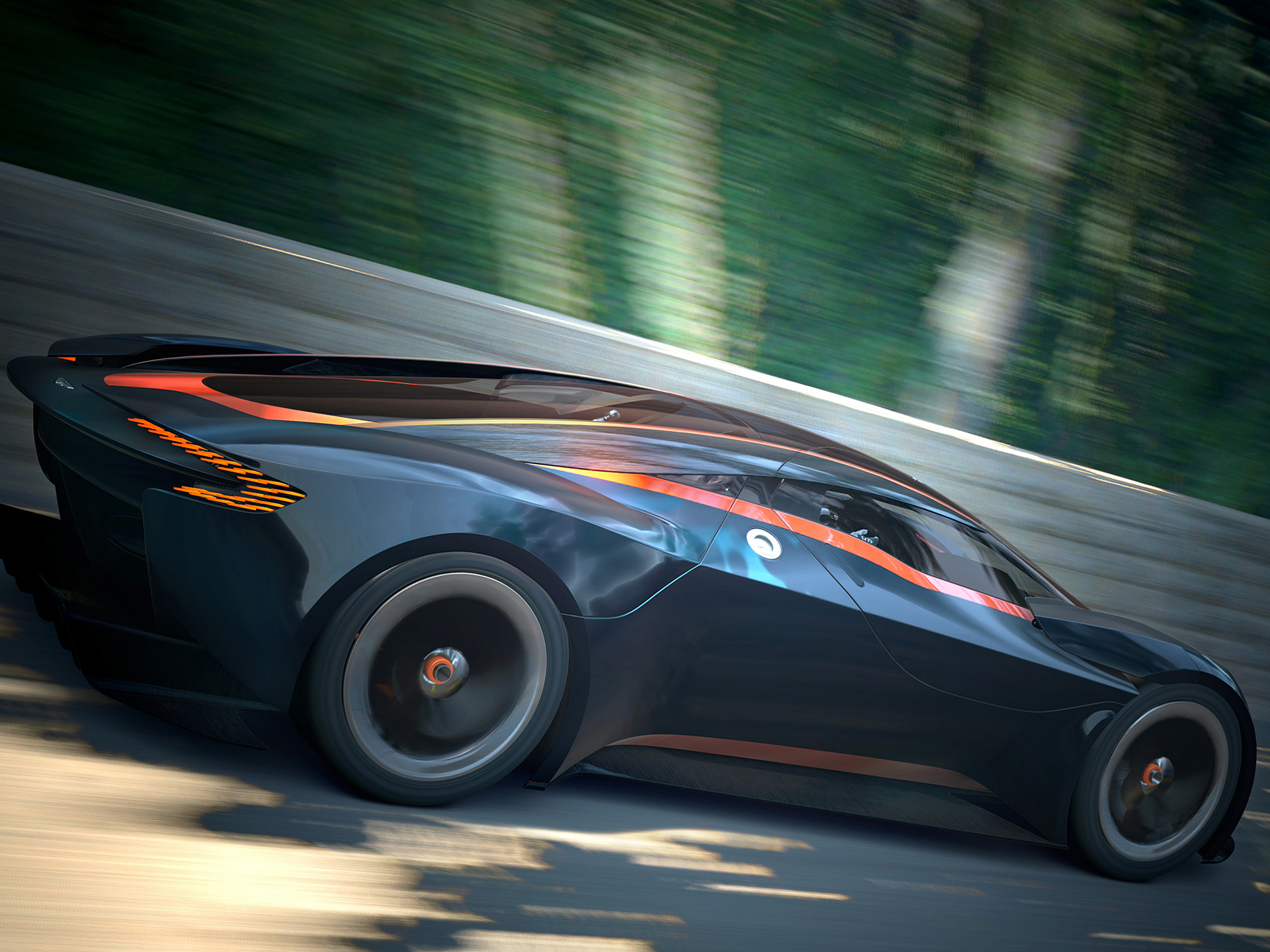  2014 Aston Martin DP-100 Vision Gran Turismo Concept Wallpaper.
