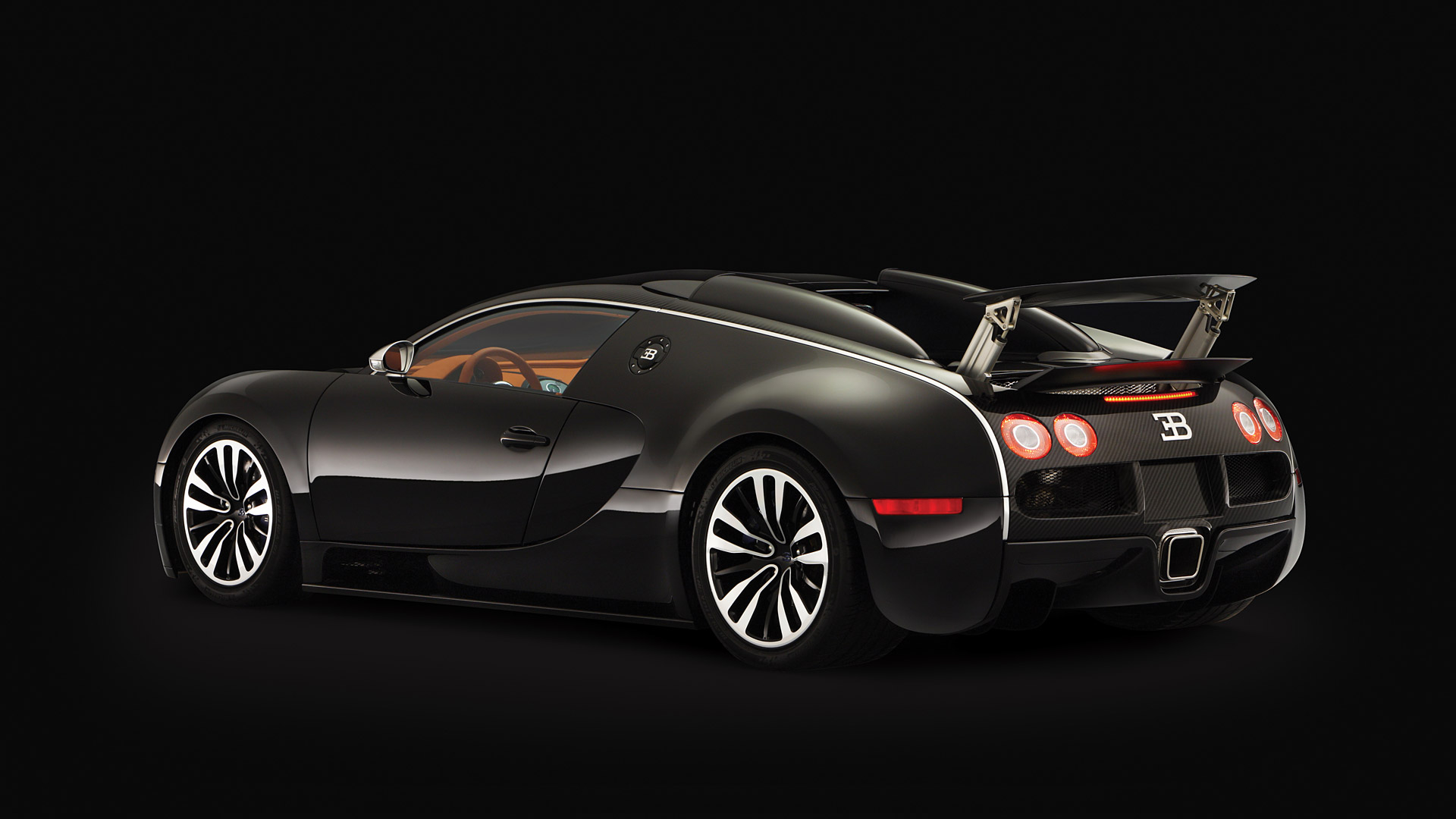  2008 Bugatti Veyron Sang Noir Wallpaper.