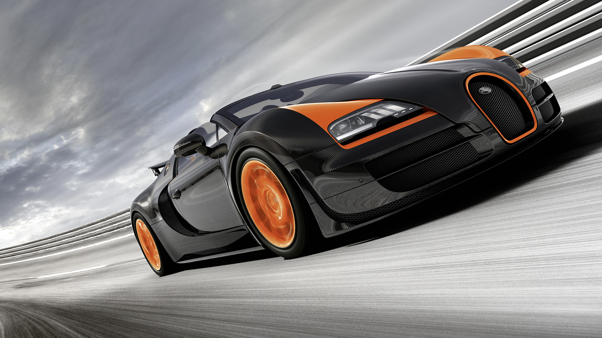  2013 Bugatti Veyron Grand Sport Vitesse World Speed Record Wallpaper.