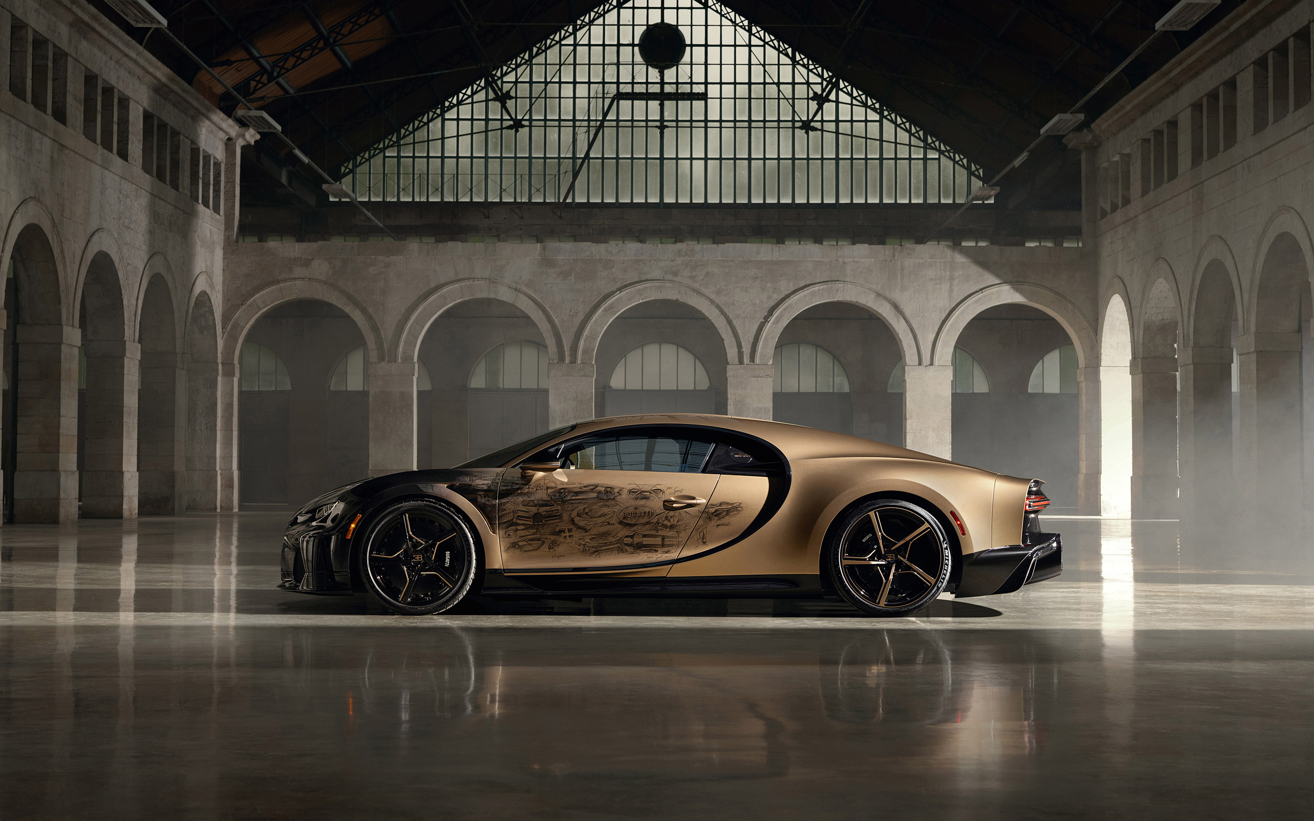  2023 Bugatti Chiron Super Sport Golden Era Wallpaper.