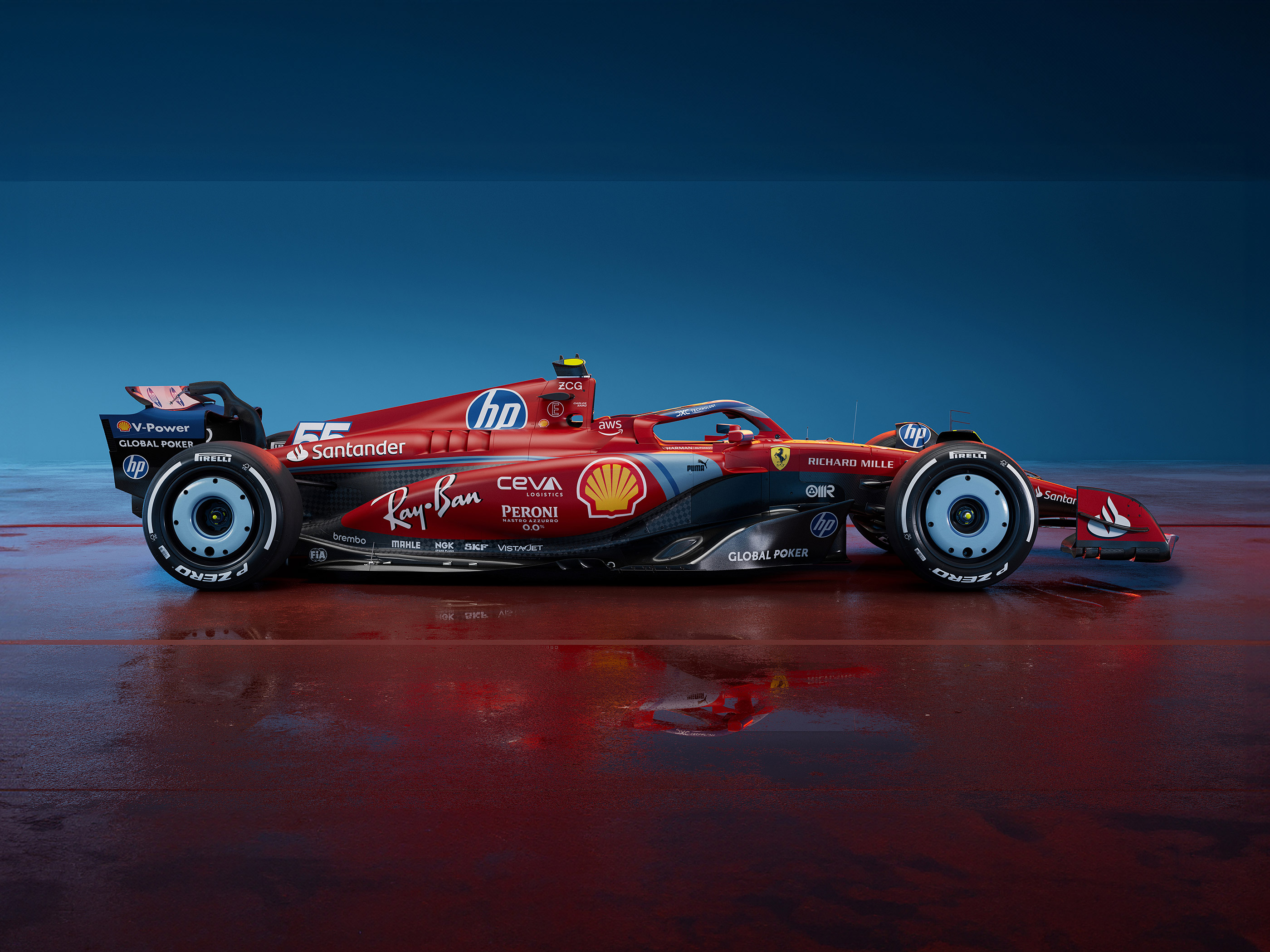  2024 Ferrari SF-24 Wallpaper.