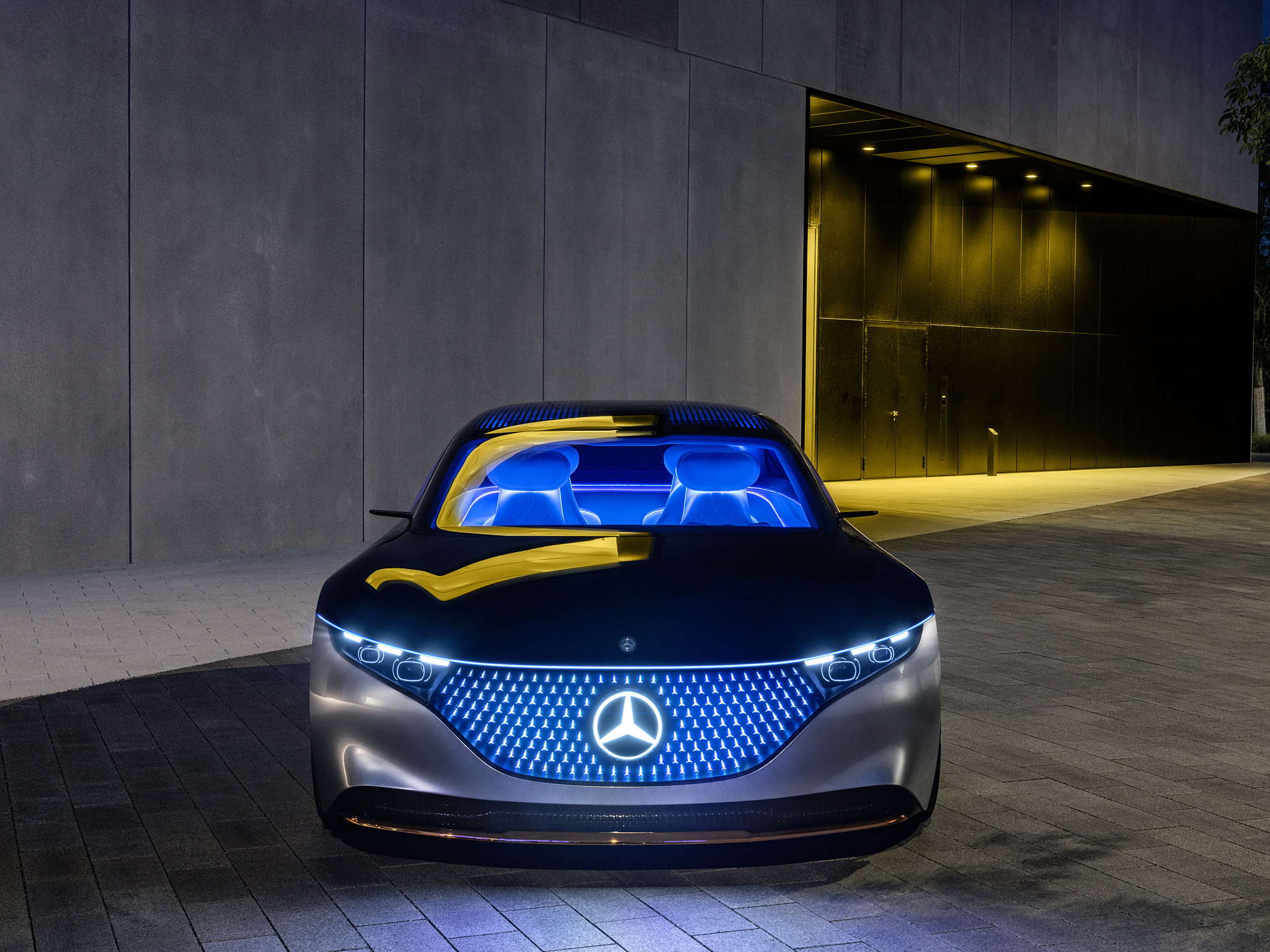 2019 Mercedes-Benz Vision EQS Concept Wallpaper.