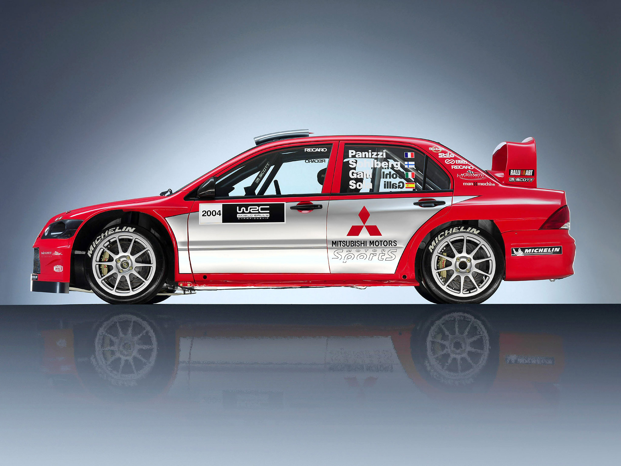 2004 Mitsubishi Lancer WRC04 Wallpaper.
