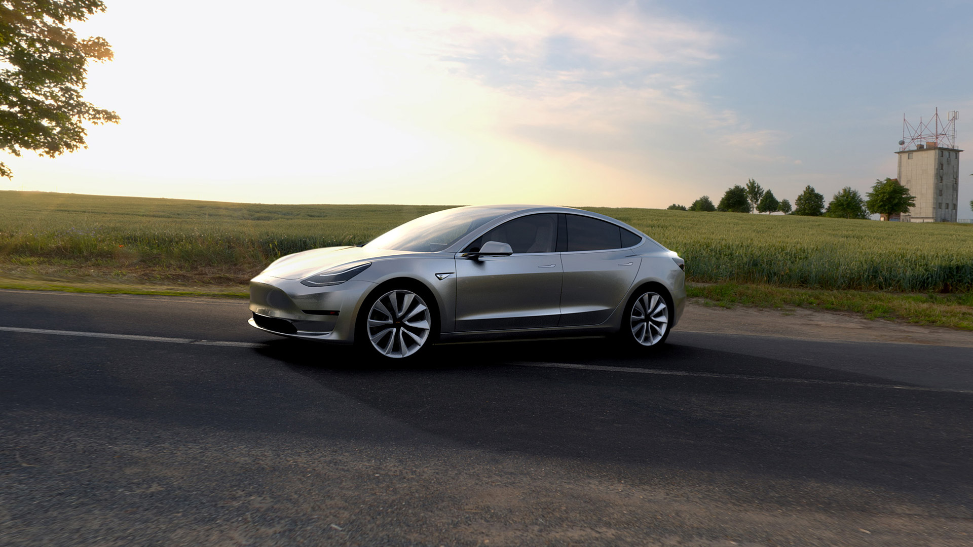  2016 Tesla Model 3 Prototype Wallpaper.