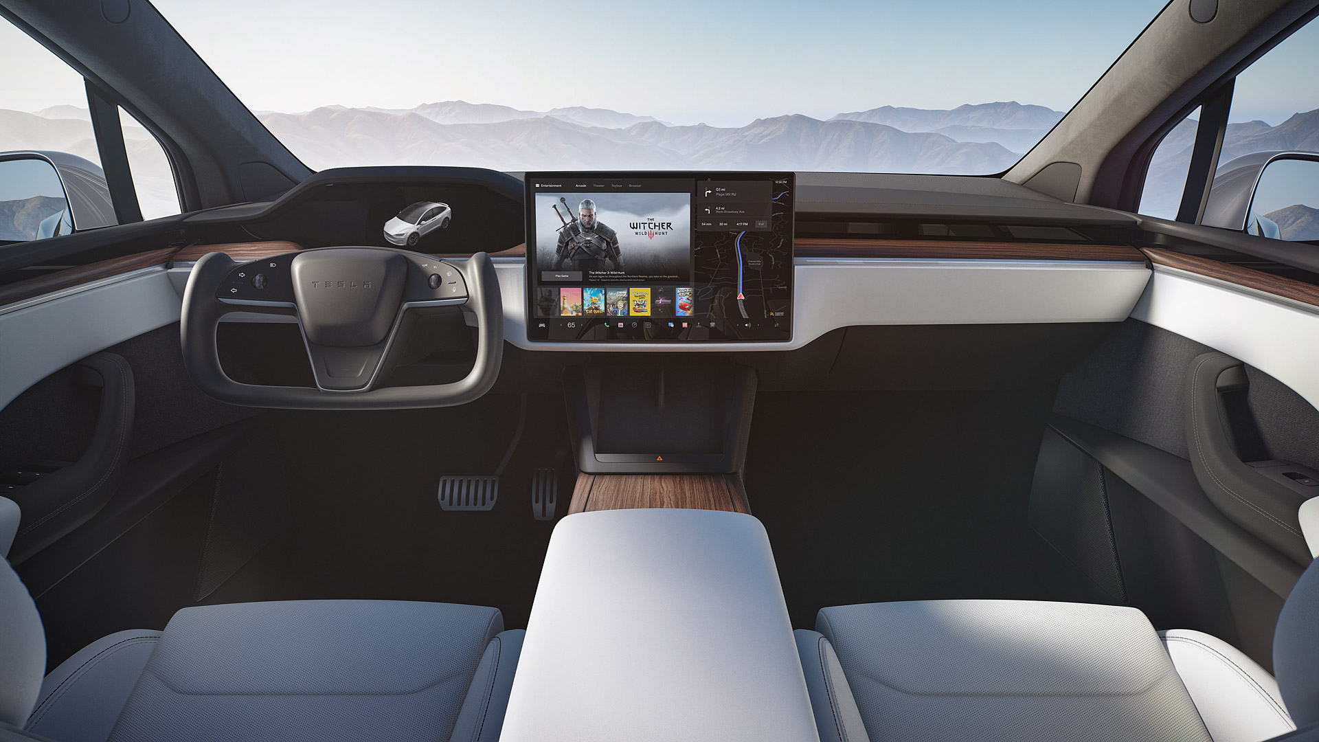  2022 Tesla Model X Plaid Wallpaper.