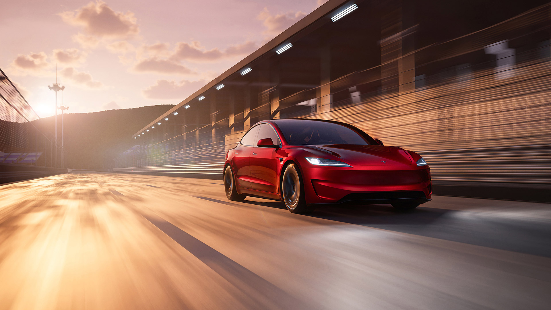  2025 Tesla Model 3 Performance Wallpaper.