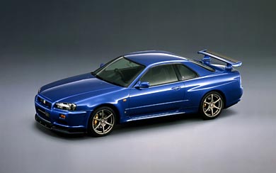 1999 Nissan Skyline GT-R V-spec wallpaper thumbnail.