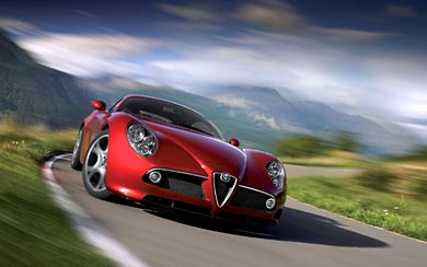 2009 Alfa Romeo 8C Competizione wallpaper thumbnail.
